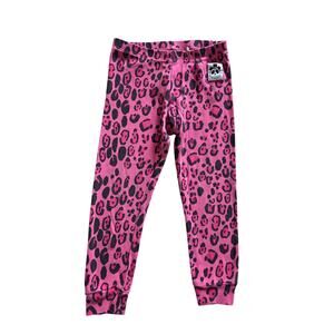 Mini Rodini Pink Leopard Print Pajama Bottoms